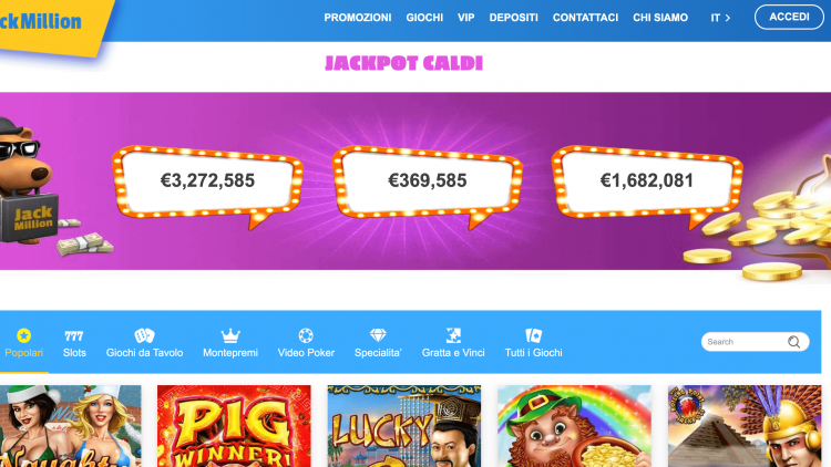 jackmilion casino homepage